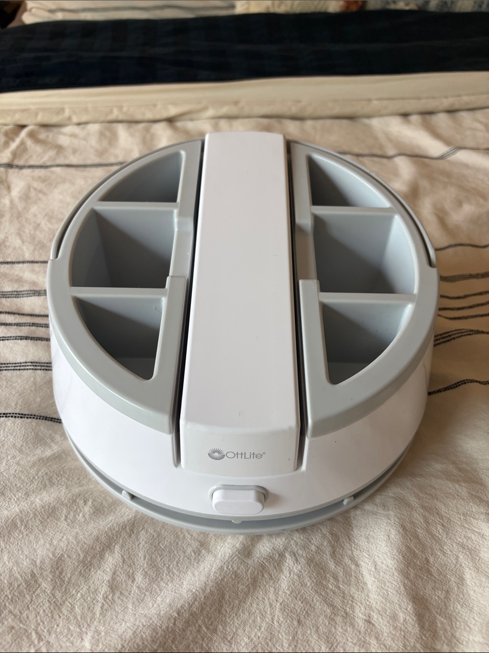 OttLite White Gray Organizer with Light